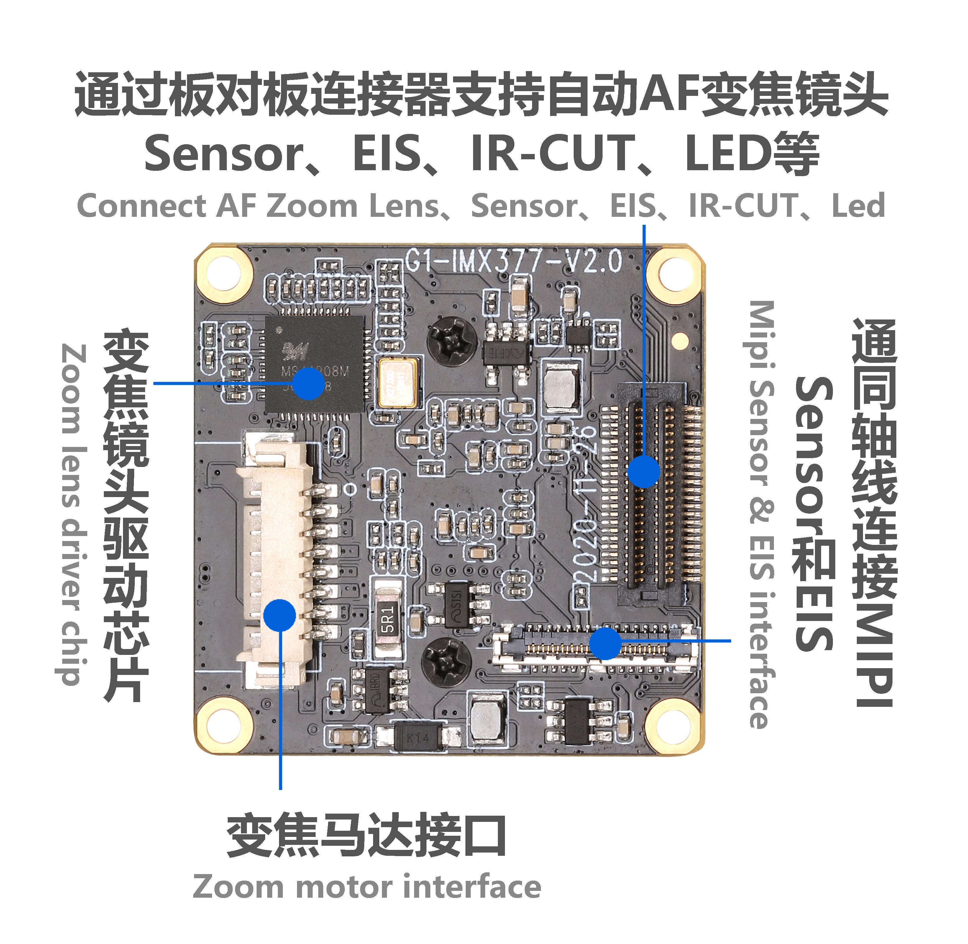 G1-IMX377 摄像头模组Sensor板